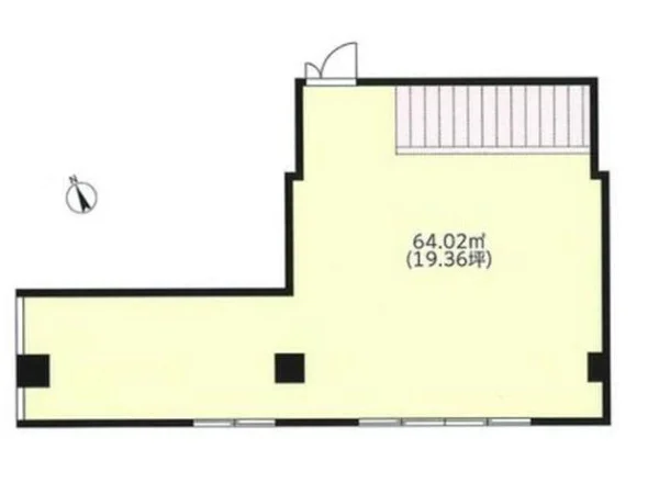 戸塚のスケルトン店舗物件の平面図