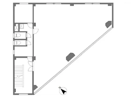 貸店舗(事務所仕様)の平面図