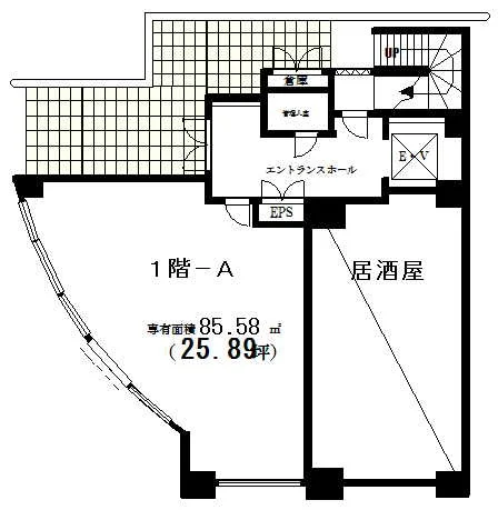 川越のスケルトン物件の平面図