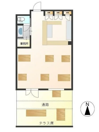 自由が丘のスケルトン店舗物件の平面図