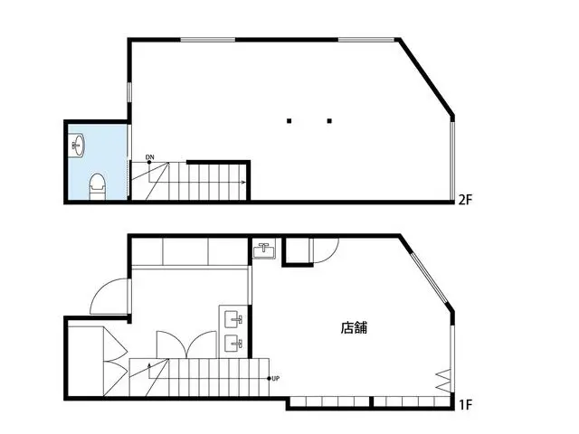 新所沢の居抜き店舗の平面図
