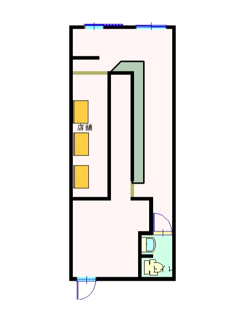 みのり台の居抜き店舗の平面図