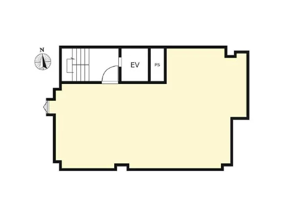 貸店舗(スケルトン)の平面図