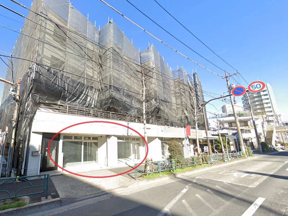 葛西のスケルトン店舗物件の外観