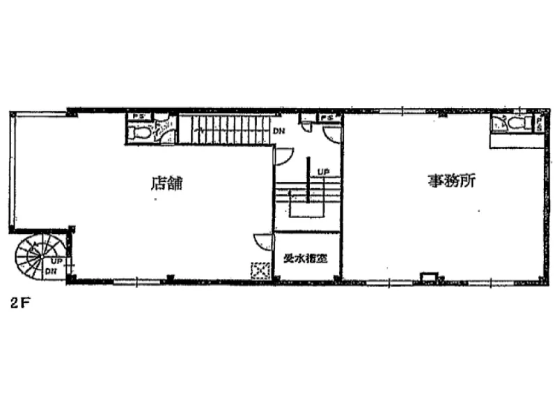 曙橋の居抜き店舗の平面図