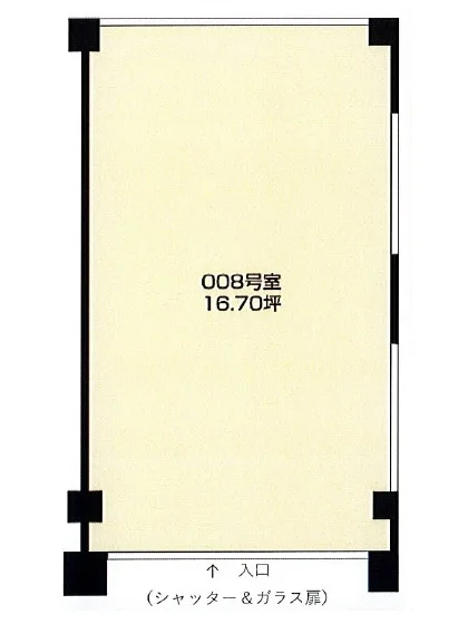 せんげん台のスケルトン物件の平面図