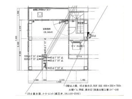 三軒茶屋のスケルトン物件の平面図