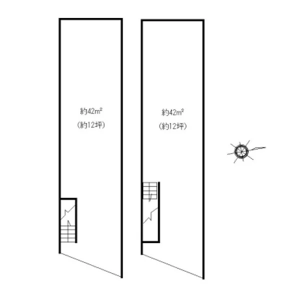 貸店舗(スケルトン)の平面図