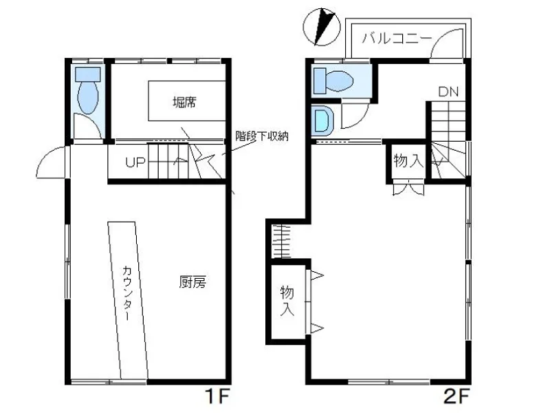ラーメンの居抜き物件の平面図