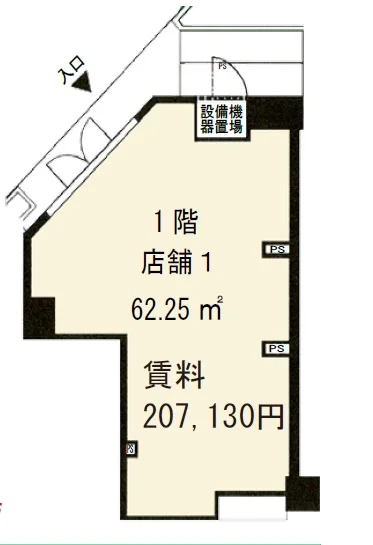 中川のスケルトン物件の平面図