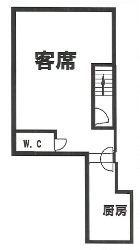 東小金井のスナック・パブ居抜きの平面図