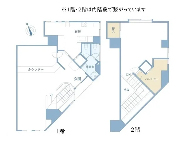 寿司の居抜き物件の平面図