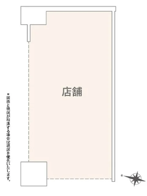 京成小岩のスケルトン店舗物件の平面図