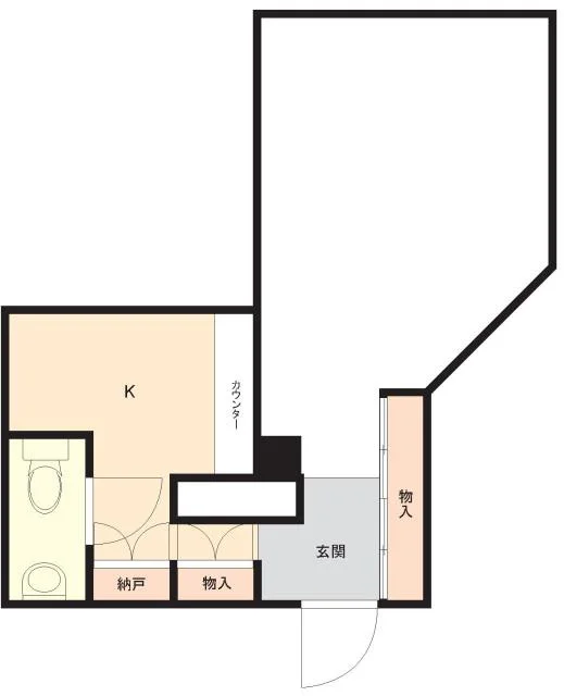 六本木のスケルトン店舗物件の平面図