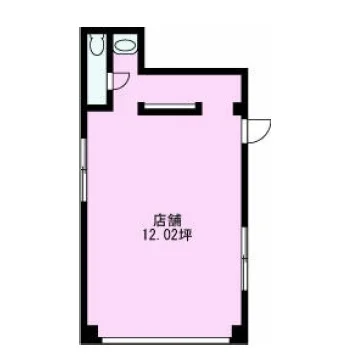 西川口の事務所仕様物件の平面図
