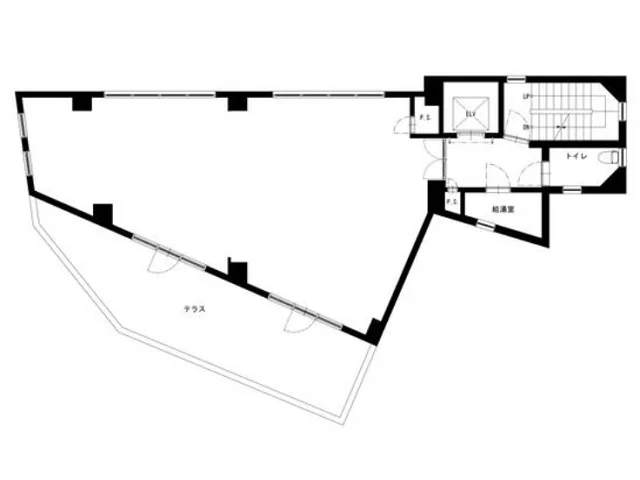 石川町の居抜き店舗の平面図