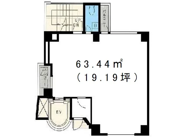 貸店舗(スケルトン)の平面図
