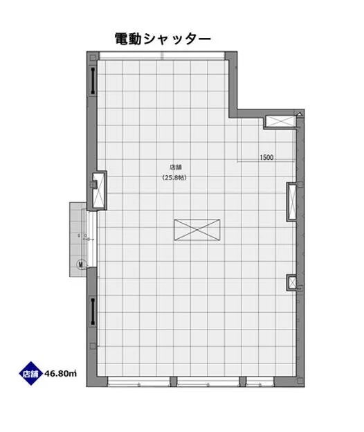 曳舟のスケルトン物件の平面図