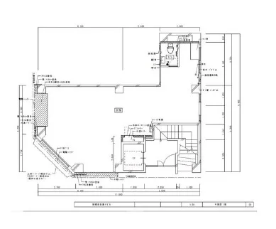 新橋のスケルトン物件の平面図