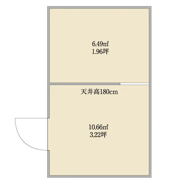 貸店舗(スケルトン)の平面図