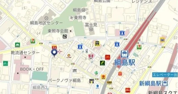 貸店舗(スケルトン)の地図