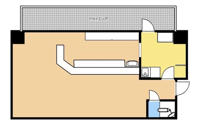スナック・パブの居抜き物件の平面図