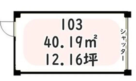 中野のテイクアウト居抜きの平面図