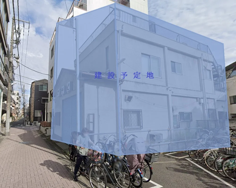 梅島のスケルトン店舗物件の外観