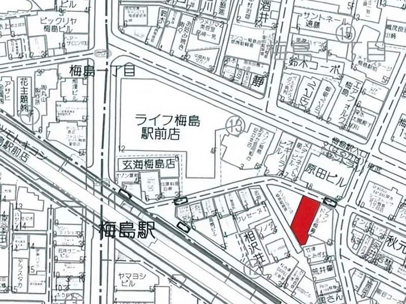 貸店舗(スケルトン)の地図