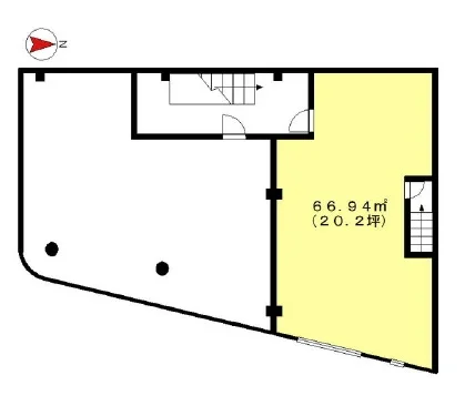 千葉中央のスケルトン物件の平面図