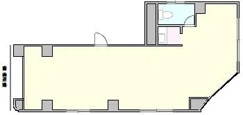 貸店舗(事務所仕様)の平面図