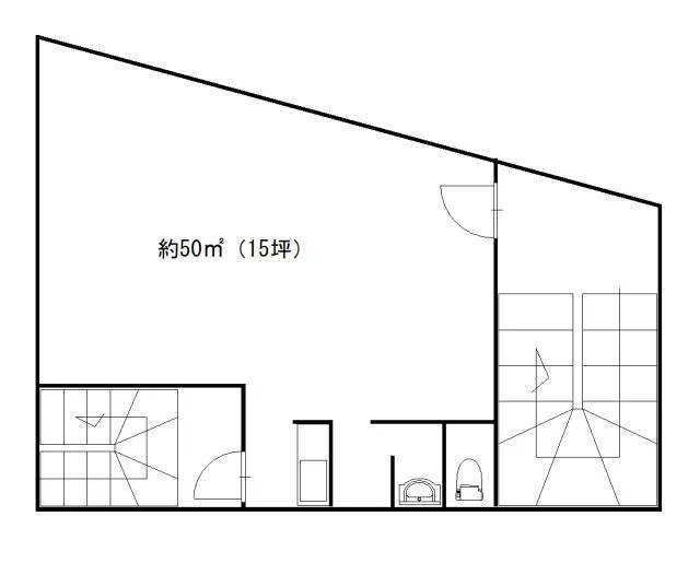 貸店舗(事務所仕様)の平面図