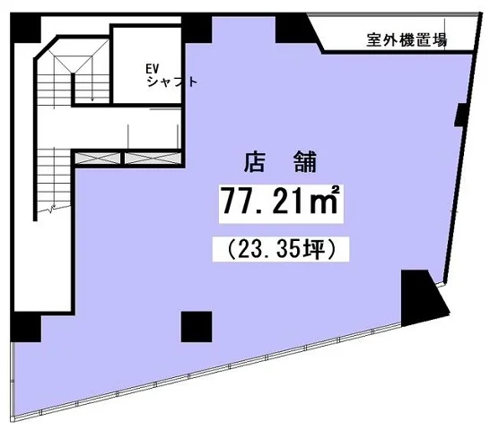 三軒茶屋の居抜き店舗の平面図