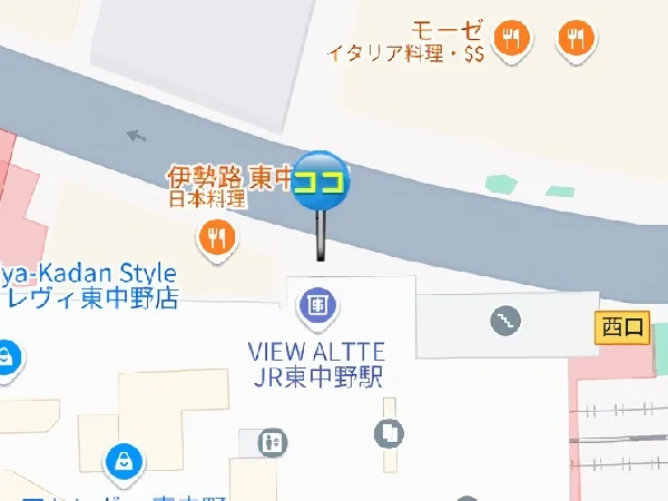 貸店舗(スケルトン)の地図