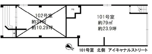 石川町のスケルトン物件の平面図