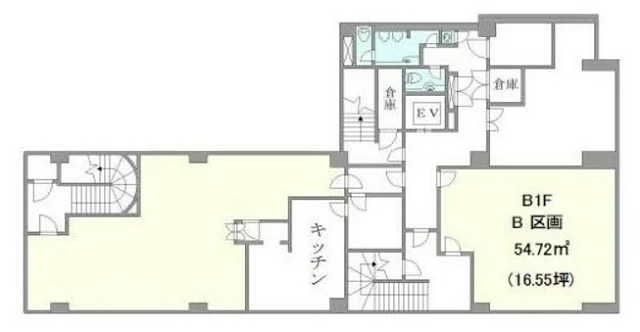 関内のスケルトン物件の平面図