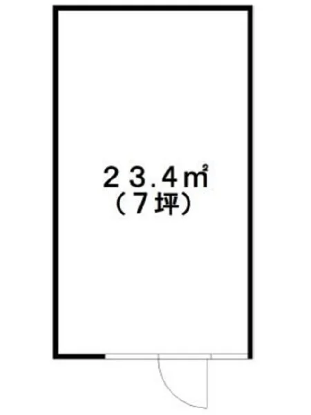 大門のスケルトン物件の平面図