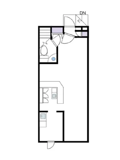 小作のスナック・パブ居抜きの平面図
