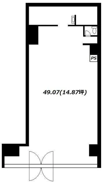 物販の居抜き物件の平面図