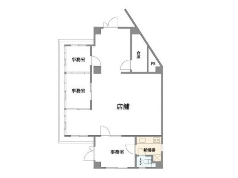 吉野町のスケルトン物件の平面図