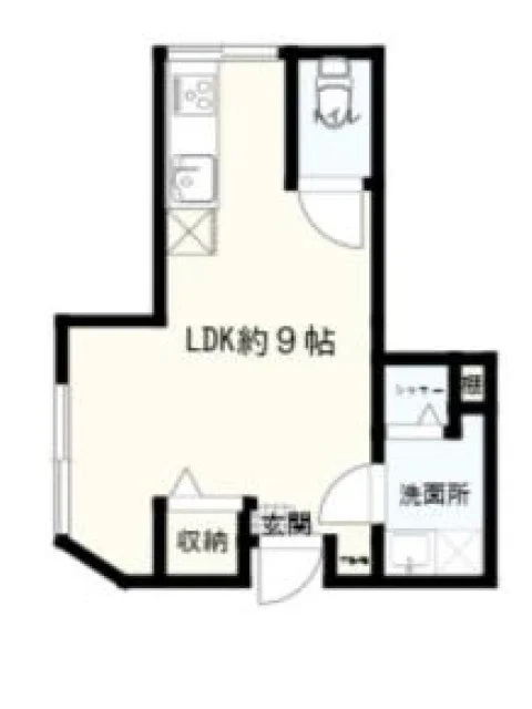 町屋の事務所仕様物件の平面図