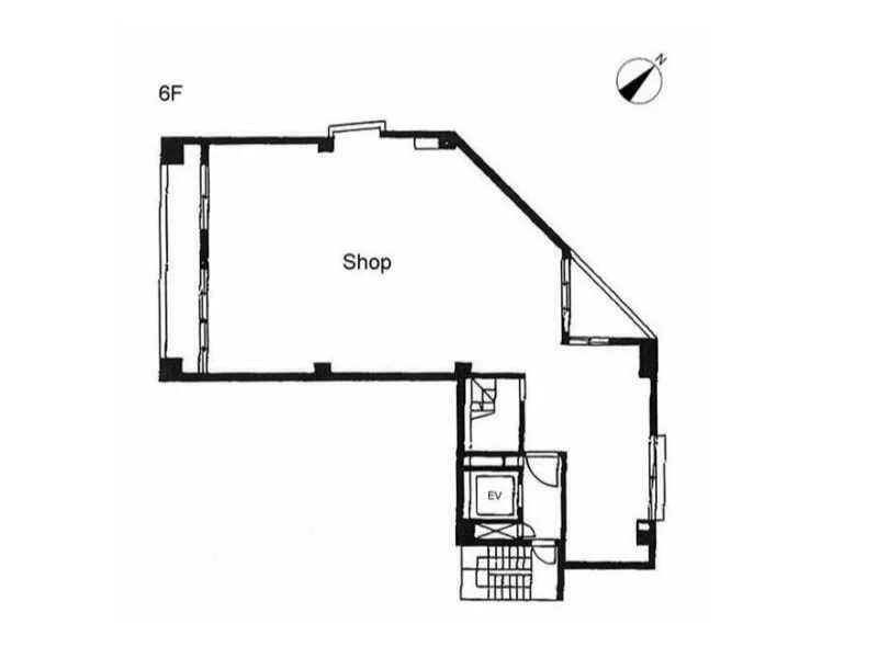 水道橋のスケルトン物件の平面図
