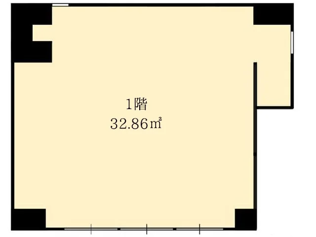 貸店舗(スケルトン)の平面図