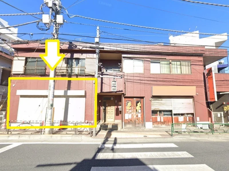 日野のスケルトン店舗物件の外観