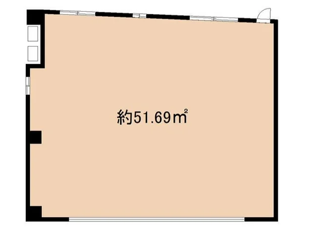 日野のスケルトン店舗物件の平面図