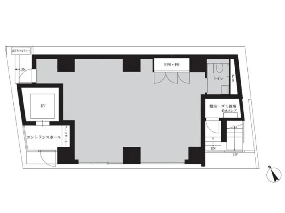 貸店舗(スケルトン)の平面図