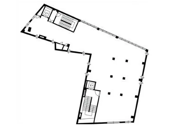 貸店舗(スケルトン)の平面図