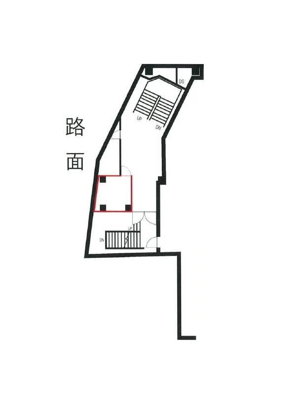桜木町の居抜き店舗の平面図