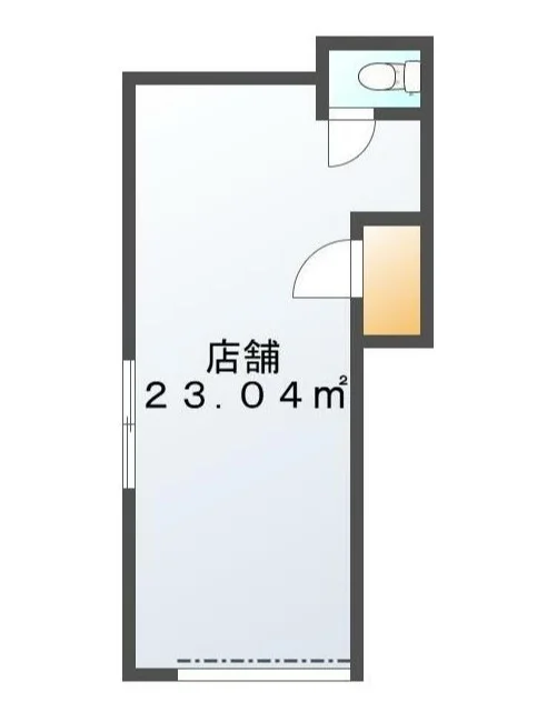 矢向のスケルトン店舗物件の平面図