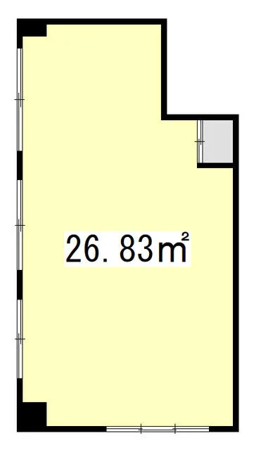 千葉中央の事務所仕様物件の平面図